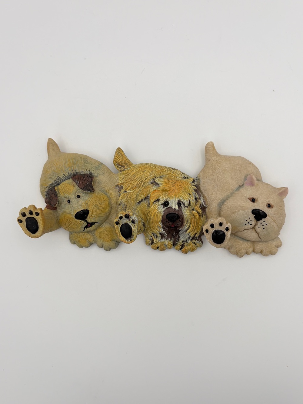Ceramic/Resin Puppy Leash Key Holder Wall Mount